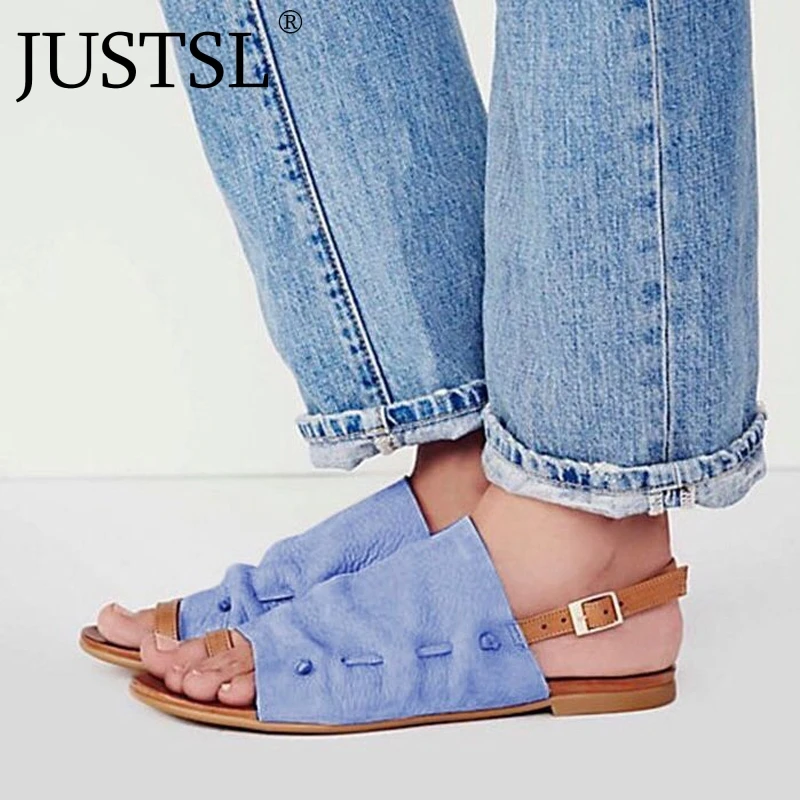 JUSTSL 2018 summer women's Toe flat bottom sandals feminina large size shoes female women Rome sandals
JUSTSL 2018 summer women's Toe flat bottom sandals feminina large size shoes female women Rome sandals