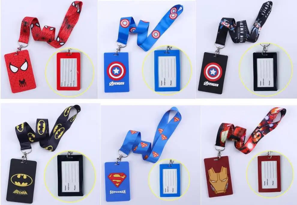 1 pcs Avengers batman spiderman Named Card Holder Identity Badge with Lanyard Neck Strap Card Bus ID Holders With Key Chain
1 pcs Avengers batman spiderman Named Card Holder Identity Badge with Lanyard Neck Strap Card Bus ID Holders With Key Chain