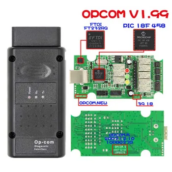 

2019 Hotsale OPCOM 2014V V1.99 FTDI FT232RQ NEW OP COM 120309a for OPEL Car Diagnostic Scanner op-com 1.99 with PIC18F458 Chip