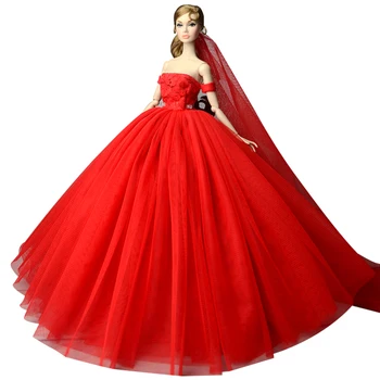 NK Doll Dress High quality Handmade Long Tail Evening Gown Clothes Lace Wedding Dress +Veil For Barbie 1:6 Doll Best Gift C001B
NK Doll Dress High quality Handmade Long Tail Evening Gown Clothes Lace Wedding Dress +Veil For Barbie 1:6 Doll Best Gift C001B