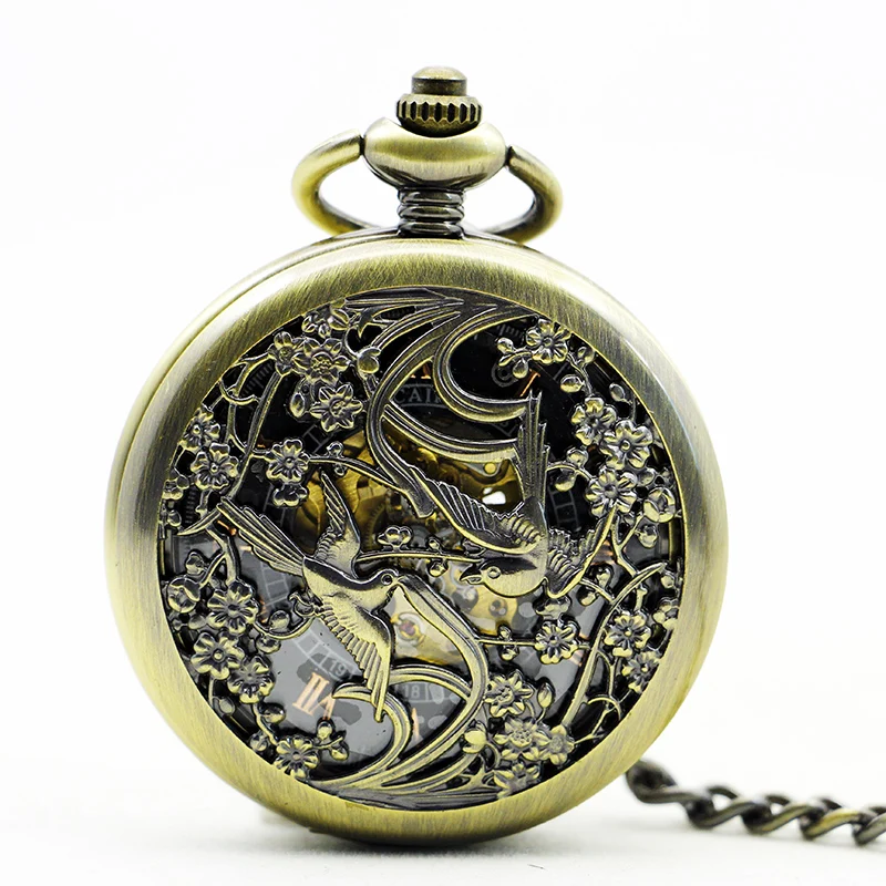 Antique Flying Bird Couple Hollow Relief Mechanical Pocket Watch Vintage Gentleman Style Accessories Pendant Necklace Clock
Antique Flying Bird Couple Hollow Relief Mechanical Pocket Watch Vintage Gentleman Style Accessories Pendant Necklace Clock