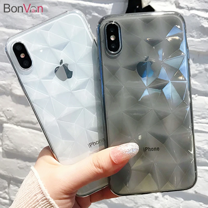 BONVAN For iPhone X Case Transparent Water Feeling Cover For iPhone 8 7 6 6s Plus Rhombus Diamonds Texture Clear Silicone Case
BONVAN For iPhone X Case Transparent Water Feeling Cover For iPhone 8 7 6 6s Plus Rhombus Diamonds Texture Clear Silicone Case