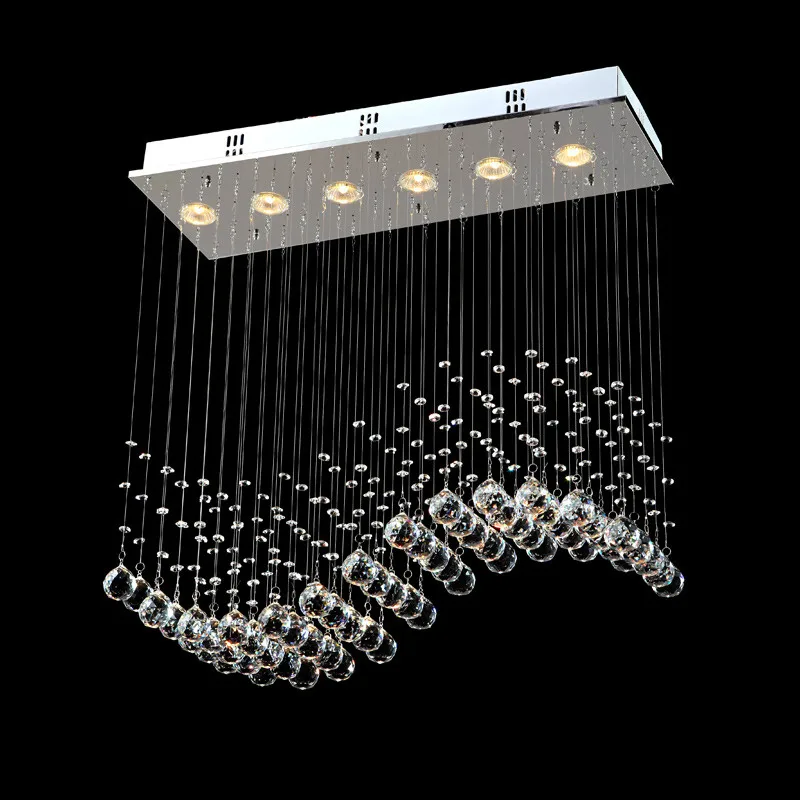 Rectangle Crystal Chandelier Light GU10 bulbs Crystal Curtain Wave Light for Ceiling 100% Real K9 Crystal Lustre Lamp
Rectangle Crystal Chandelier Light GU10 bulbs Crystal Curtain Wave Light for Ceiling 100% Real K9 Crystal Lustre Lamp
