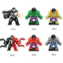 Solo tamaño grande 7cm Hulk de Marvel Hulk matadero Venom antidisturbios Thanos Batman figuras bloques de construcción Juguetes(China)