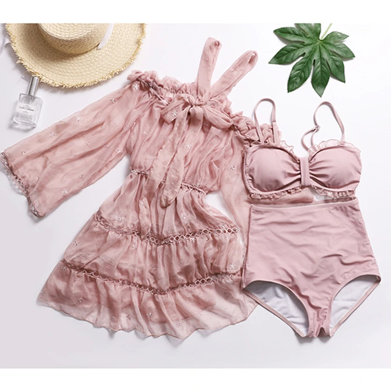 2018 Bikinis Women Swimwear High Waist Swimsuit Halter Sexy Bikini Set Retro Bathing Suits Pink lace dress Swimwear
2018 Bikinis Women Swimwear High Waist Swimsuit Halter Sexy Bikini Set Retro Bathing Suits Pink lace dress Swimwear