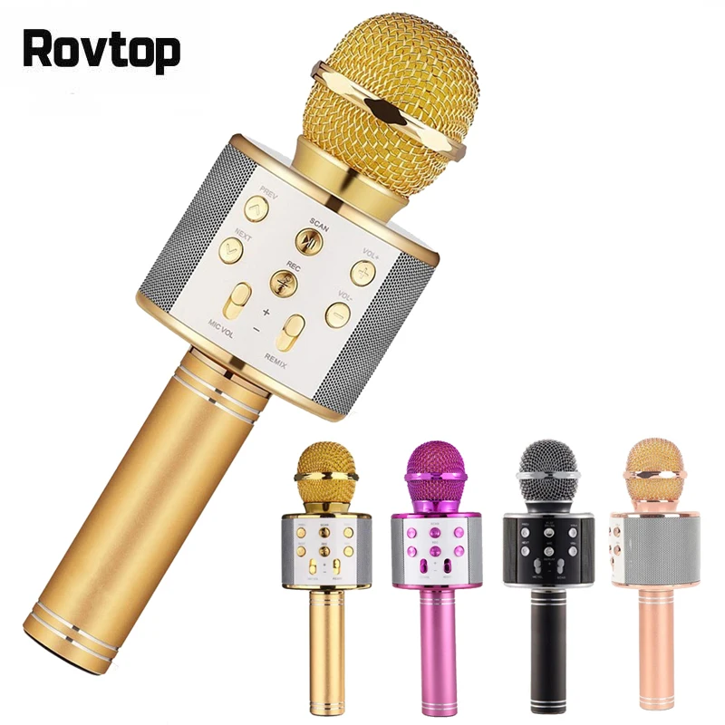 

Professional Bluetooth Wireless Microphone Karaoke Speaker KTV Music Player Singing Recorder Handheld Microphone Mic 1800Mah
