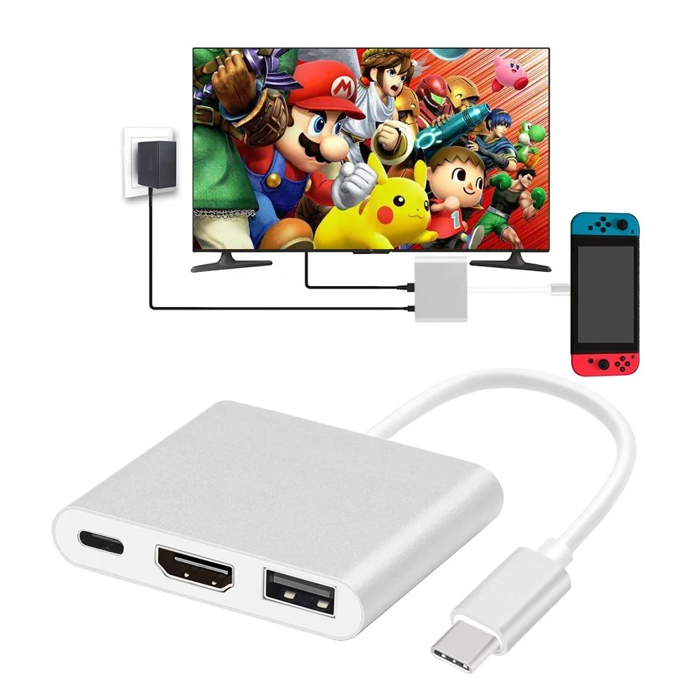 Data Type-C to HDMI Adapter Mini Dock Station USB-C Hub TV Converter 4K HD Transfer Cable for NS Nintend Switch/for Samsung S8
Data Type-C to HDMI Adapter Mini Dock Station USB-C Hub TV Converter 4K HD Transfer Cable for NS Nintend Switch/for Samsung S8