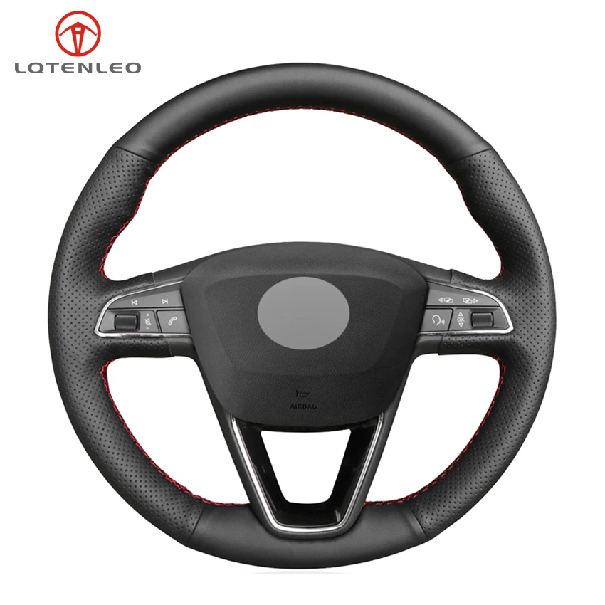 LQTENLEO Black PU Artificial Leather Sew Car Steering Wheel Cover For Seat Leon Arona Ateca Alhambra 5F Mk3 Ibiza 6J Tarraco
LQTENLEO Black PU Artificial Leather Sew Car Steering Wheel Cover For Seat Leon Arona Ateca Alhambra 5F Mk3 Ibiza 6J Tarraco