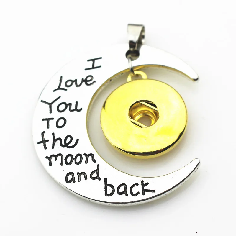 Fashion Ginger Snaps Necklace Jewelry I love You The Moon And Back Snap Button Pendant Necklace Fit 18mm Snap Button 10pcs
Fashion Ginger Snaps Necklace Jewelry I love You The Moon And Back Snap Button Pendant Necklace Fit 18mm Snap Button 10pcs