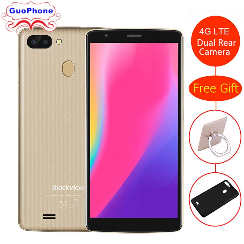 

Blackview A20 Pro Smartphone 5.5" 18:9 HD+ Full Screen MTK6739 Quad Core 2GB RAM 16GB ROM Android 8.1 8.0MP 4G LTE Cell Phone