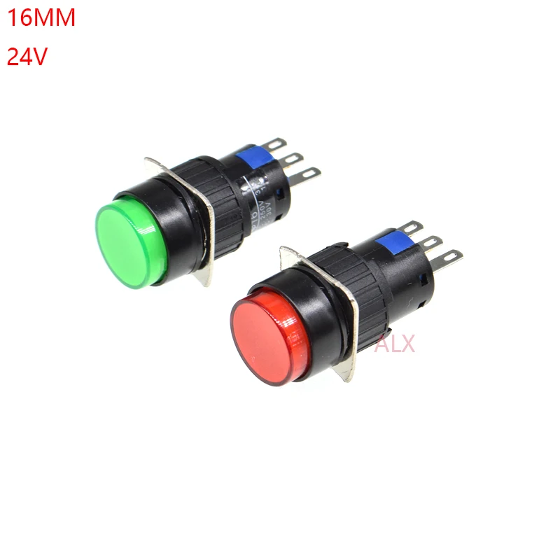 1Pcs LA16 16MM 24V round power Push Button Switch RED GREEN Self-locking Latching ON/OFF
1Pcs LA16 16MM 24V round power Push Button Switch RED GREEN Self-locking Latching ON/OFF