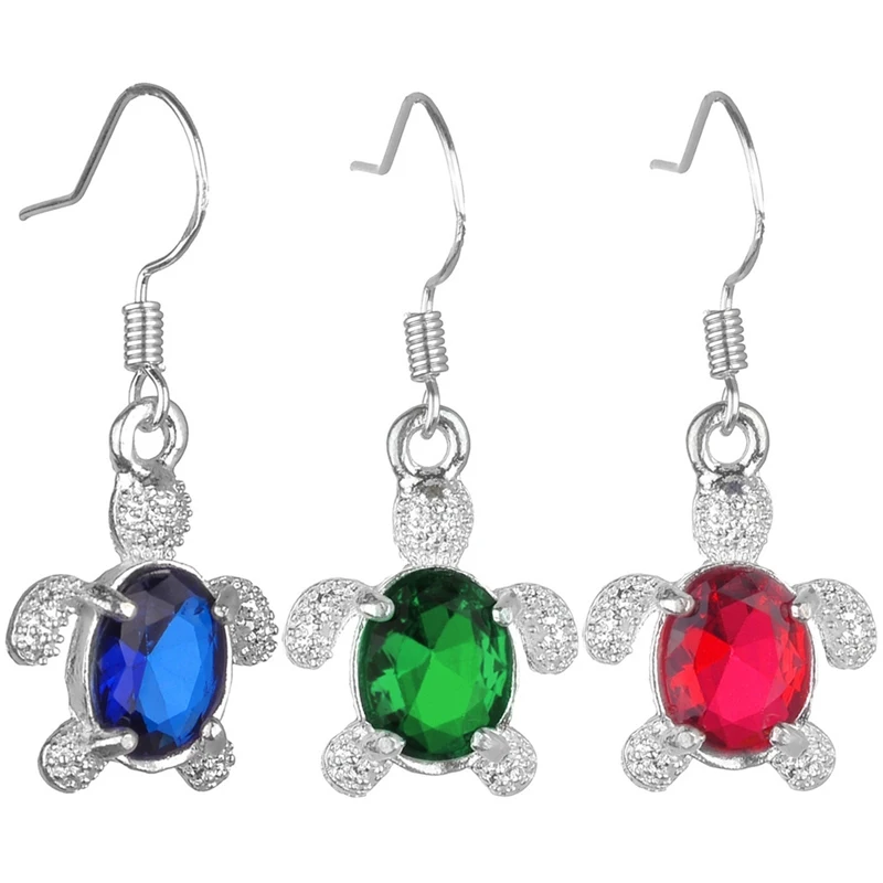 1 Pair Female Red Blue Green Jeweled Stud Earring Turtle Design Filled Jewelry Double Earrings For Women Decor
1 Pair Female Red Blue Green Jeweled Stud Earring Turtle Design Filled Jewelry Double Earrings For Women Decor