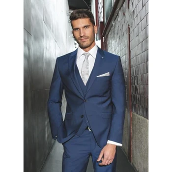 Custom Made Groom men suit Tuxedo Navy Blue Peak Lapel Wedding mens Suits Best Man terno masculino 2017 (Jacket+Pants+Vest)
Custom Made Groom men suit Tuxedo Navy Blue Peak Lapel Wedding mens Suits Best Man terno masculino 2017 (Jacket+Pants+Vest)