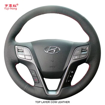 Top Layer Genuine Cow Leather Car Steering Wheel Covers Case for Hyundai SantaFe 2013 Grand IX45 Hand-stitched Cover
Top Layer Genuine Cow Leather Car Steering Wheel Covers Case for Hyundai SantaFe 2013 Grand IX45 Hand-stitched Cover