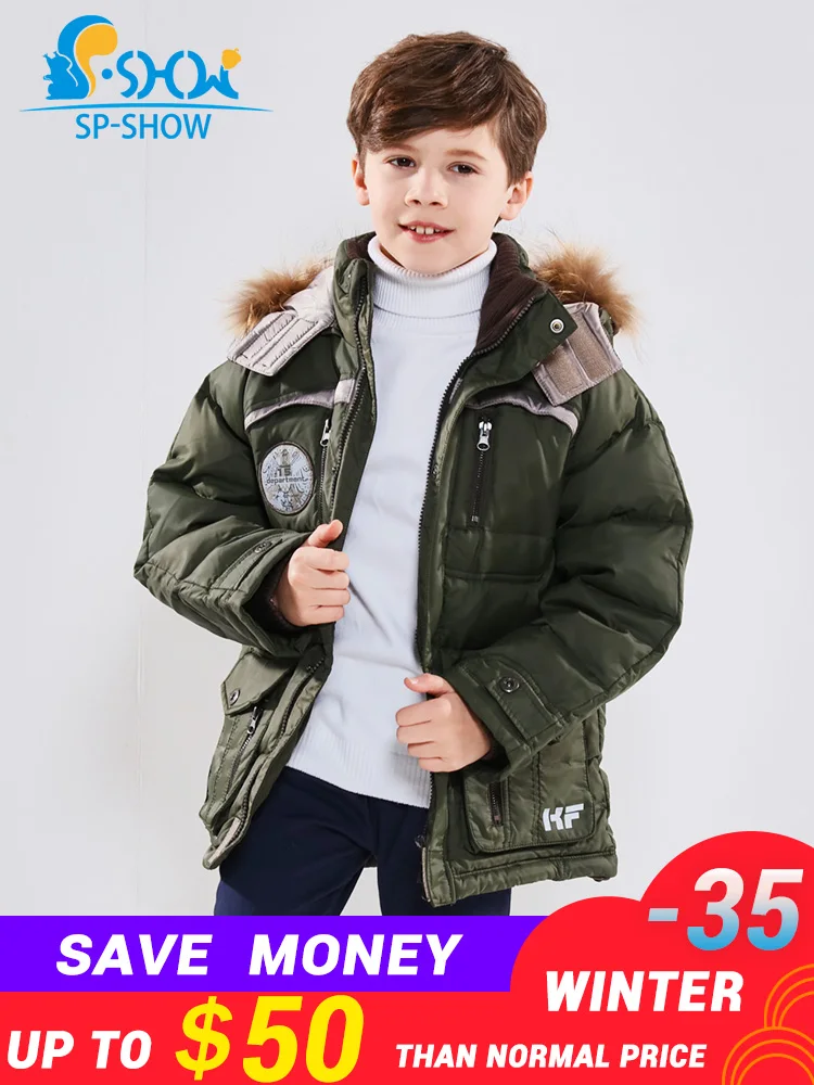 BUY 1 COAT GET 1 FREE SCARF -30 degrees SP-SHOW Winter 90% White down coats With Nature Fur hat For 6-12 Age Russian Style Coats
BUY 1 COAT GET 1 FREE SCARF -30 degrees SP-SHOW Winter 90% White down coats With Nature Fur hat For 6-12 Age Russian Style Coats