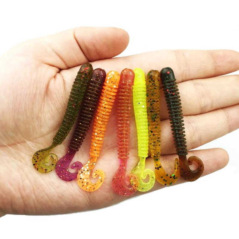 Fishing-lure-soft-with-salt-smell-12pcs-1-3g-6cm-vivid-Fishing-Worm-Swimbait-Soft-Lure