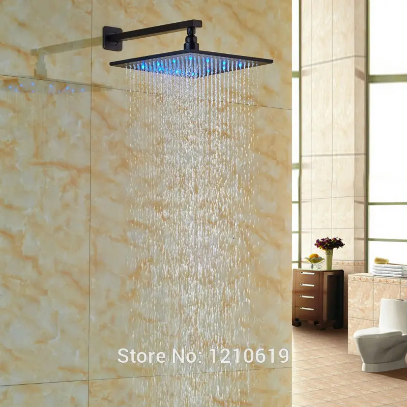 Uythner Newly Oil Rubbed Bronze Top Shower Spray Head 12" LED Color Changing Shower Head w/ Arm Wall Mounted
Uythner Newly Oil Rubbed Bronze Top Shower Spray Head 12" LED Color Changing Shower Head w/ Arm Wall Mounted