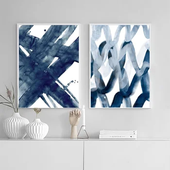 Abstract Painting, Navy Blue, Watercolour Wall Art Print, Brush Stroke Canvas Painting Decorative Picture for Living Room
Abstract Painting, Navy Blue, Watercolour Wall Art Print, Brush Stroke Canvas Painting Decorative Picture for Living Room