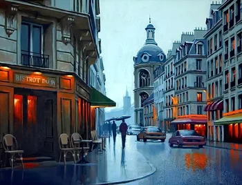 Modern handmade painting night street city landscape on oil canvas for living room decor and wallpaper, gallery
Modern handmade painting night street city landscape on oil canvas for living room decor and wallpaper, gallery