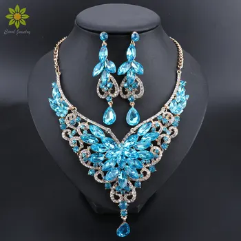 Fashion Indian Rhinestone Bridal Jewelry Set Wedding Prom Party Accessories Necklace Earrings Set Gift For Girl Brides Women
Fashion Indian Rhinestone Bridal Jewelry Set Wedding Prom Party Accessories Necklace Earrings Set Gift For Girl Brides Women