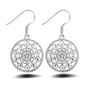 Newest Bohemian Exquisite Round Drop Earrings Maxi Silver Sun Flower Pendant Earings For Women Earring silver 925 Jewelry Gift
Newest Bohemian Exquisite Round Drop Earrings Maxi Silver Sun Flower Pendant Earings For Women Earring silver 925 Jewelry Gift