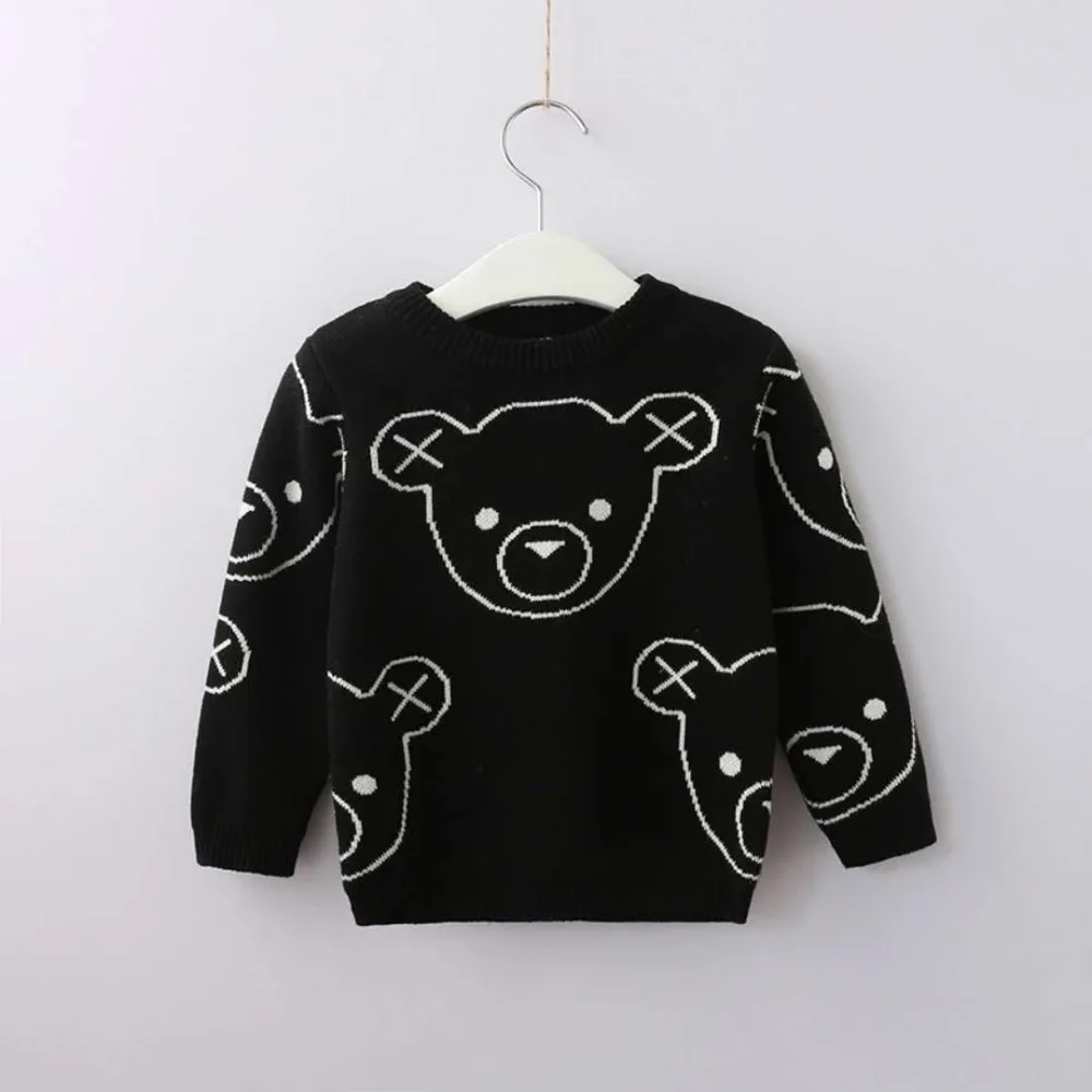 0-6 Years Old Kids Newborn Sweater for Girls Boys Children Bear Cotton Pullover Black Knitted Sweater Autumn Winter Baby Clothes
0-6 Years Old Kids Newborn Sweater for Girls Boys Children Bear Cotton Pullover Black Knitted Sweater Autumn Winter Baby Clothes