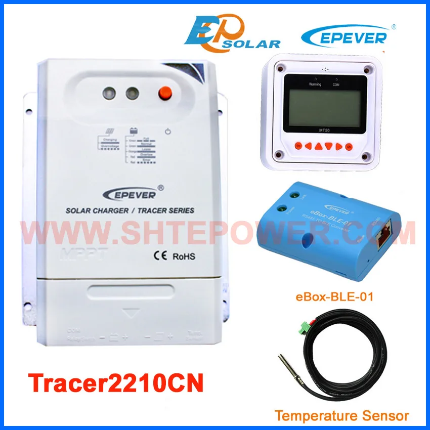 Tracer2210CN MPPT EPsolar/EPEVER high efficiency solar regulator 20A 20amp BLE BOX&MT50 meter temperature sensor
Tracer2210CN MPPT EPsolar/EPEVER high efficiency solar regulator 20A 20amp BLE BOX&MT50 meter temperature sensor