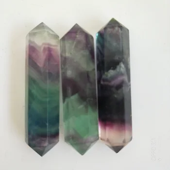 Natural Rainbow fluorite column quartz stone point prism Double terminated pointed crystal column feng shui decoratio
Natural Rainbow fluorite column quartz stone point prism Double terminated pointed crystal column feng shui decoratio