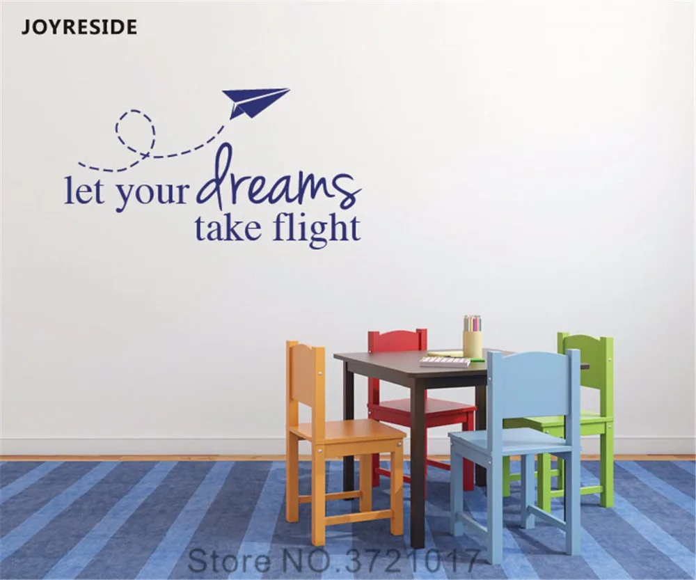 Виниловая наклейка для детской комнаты, с надписью «Let Your Dreams Take Flight», XY186
Виниловая наклейка для детской комнаты, с надписью «Let Your Dreams Take Flight», XY186