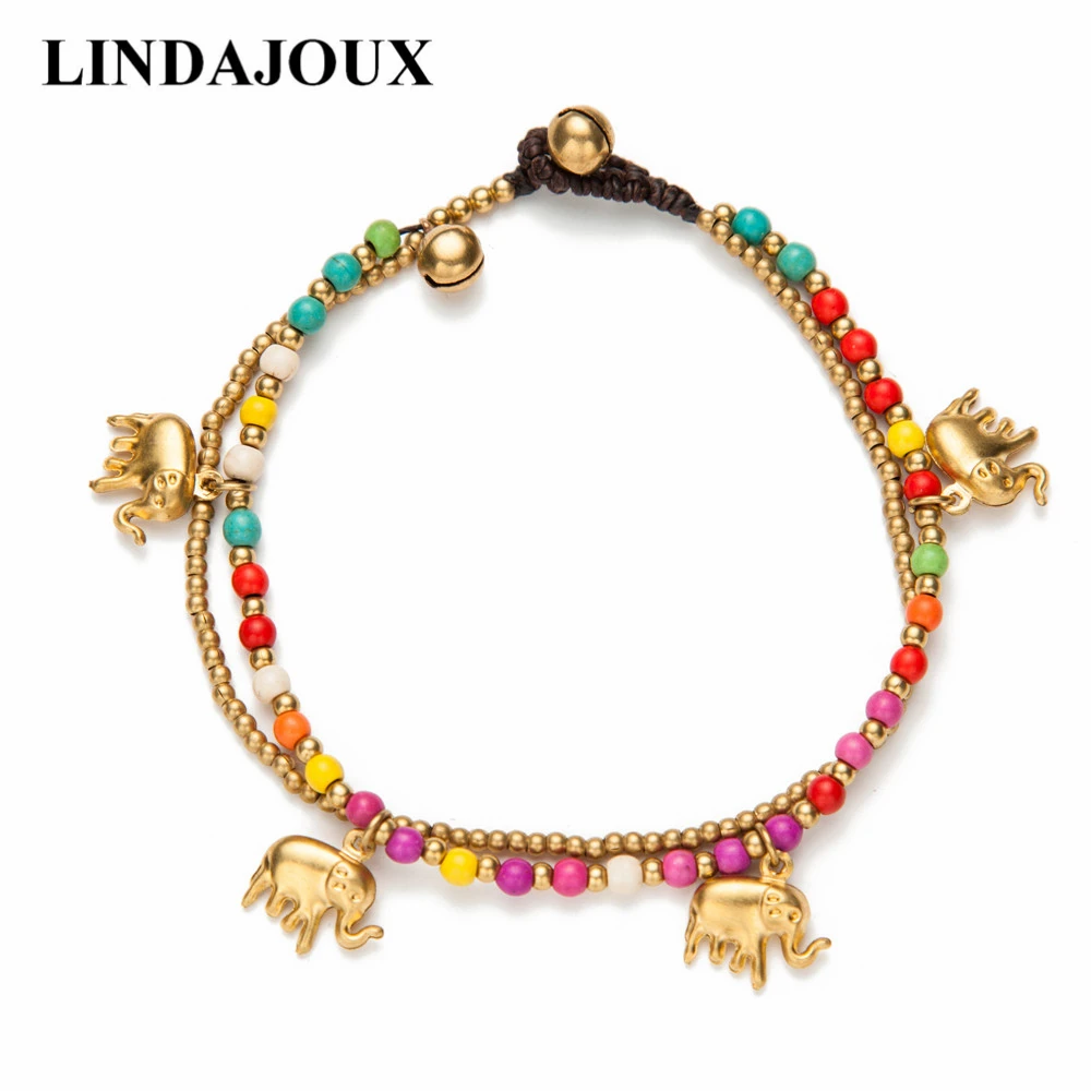 Bohemian Layered Colorful Stone Beads Gold Color Elephant Charm Anklets For Women Ankle Bracelets Leg Foot Jewelry Wholesales
Bohemian Layered Colorful Stone Beads Gold Color Elephant Charm Anklets For Women Ankle Bracelets Leg Foot Jewelry Wholesales