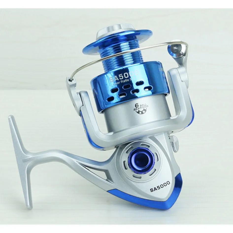 Blue White 6BB SA1000 -7000 Sea Carp Fishing Reel Plastic Spinning Reel Carpa Molinete De Pesca Spinning Wheel Fishing Reels
Blue White 6BB SA1000 -7000 Sea Carp Fishing Reel Plastic Spinning Reel Carpa Molinete De Pesca Spinning Wheel Fishing Reels