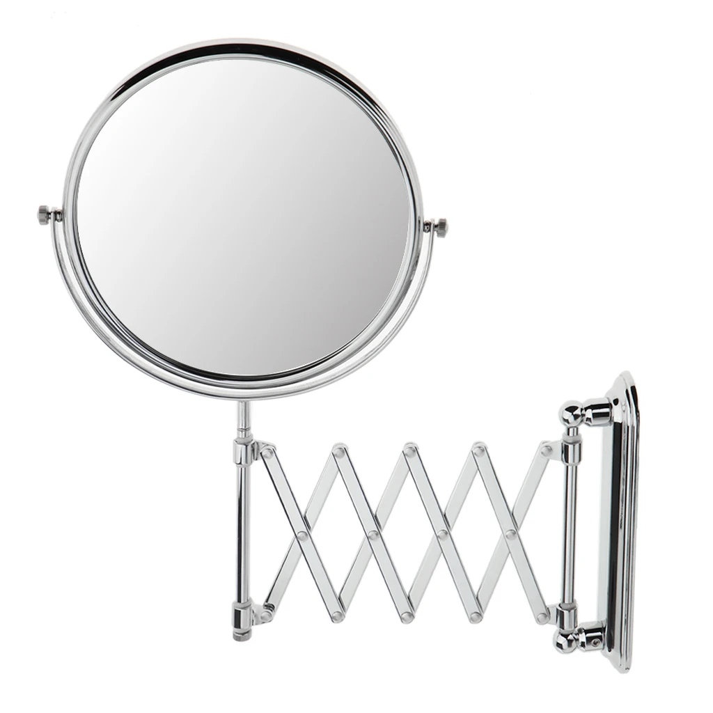 Professional Folding Double Side Vanity Makeup Mirror 3X Magnifying Bathroom Shaving Cosmetic Wall Mount Mirrors