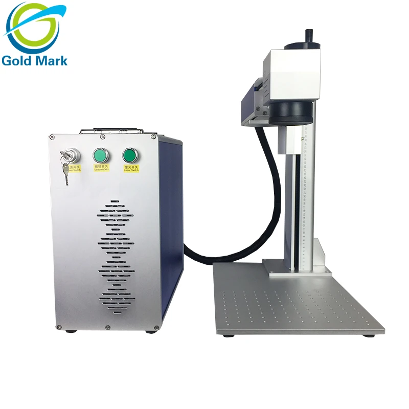 

Split fiber laser marking machine 20W/20L 200*200mm for stainless steel metal dogtag name tag blade marking Jewelry marking