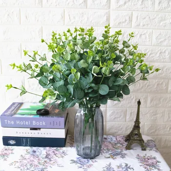 16 Heads Eucalyptus bouquet tree branches silk Artificial leaves home decoration DIY Flower arrangment plant Money grass leaf
16 Heads Eucalyptus bouquet tree branches silk Artificial leaves home decoration DIY Flower arrangment plant Money grass leaf