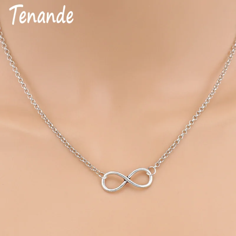 

Tenande New Fashion Silver Color Charm Jewelry Infinity Choker Necklaces & Pendants for Women Party Jewelry Gifts Bijuter Colar