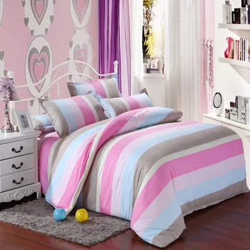 Simple pink blue stripe Print Bedding Set Duvet Cover bed skirt soft Pillowcase Single Double Queen Twin Size
Simple pink blue stripe Print Bedding Set Duvet Cover bed skirt soft Pillowcase Single Double Queen Twin Size