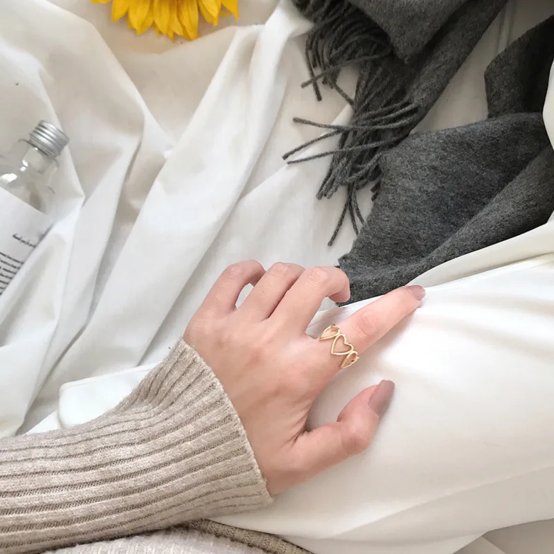 Korean Fashion Opening Hollow Heart Love Gold Rings For Women men Punk Index Finger Ring Party Jewelry Gifts Accessories
Korean Fashion Opening Hollow Heart Love Gold Rings For Women men Punk Index Finger Ring Party Jewelry Gifts Accessories
