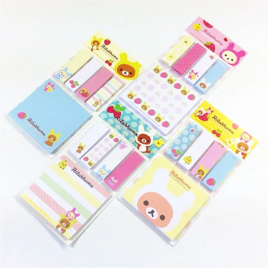 20pcs/lot New cute cartoon rilakkuma styles Notepad / sticky note Memo/Removeable paper/Wholesale
20pcs/lot New cute cartoon rilakkuma styles Notepad / sticky note Memo/Removeable paper/Wholesale