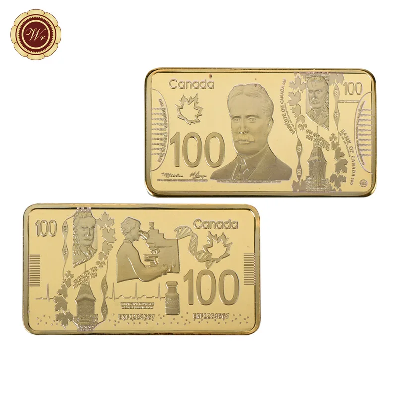WR Canada Gold Bar Collectible 999.9 Gold Plated Canada 100 Pure Gold Banknote Metal Bars Metal Craffts Worth Collection
WR Canada Gold Bar Collectible 999.9 Gold Plated Canada 100 Pure Gold Banknote Metal Bars Metal Craffts Worth Collection