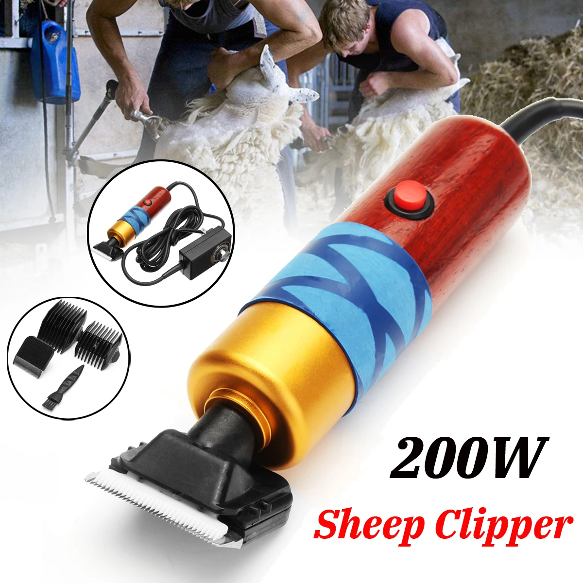 200W Electric Sheep Clipper Professional Dog Grooming Kit For Rabbit Pet Dog Grooming Tools 100-240V 
200W Electric Sheep Clipper Professional Dog Grooming Kit For Rabbit Pet Dog Grooming Tools 100-240V