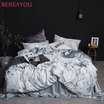 Luxury Silk Bedding Sets 4pcs Queen King Size Bedding set Printed Duvet Cover Modern wedding Bedclothes Bed Linen Quilt Cover
Luxury Silk Bedding Sets 4pcs Queen King Size Bedding set Printed Duvet Cover Modern wedding Bedclothes Bed Linen Quilt Cover