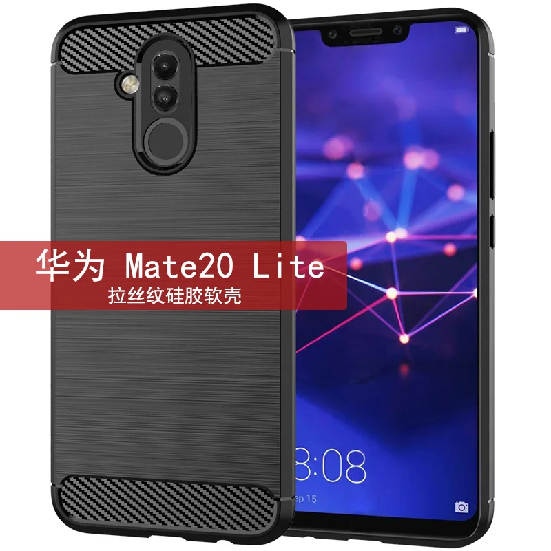 Силиконовый гелевый гибкий чехол для Huawei Mate 20 Pro углеродное волокно 20X 20RS|Бамперы|