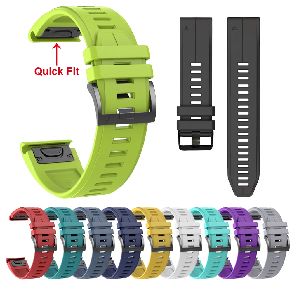 Ремешок силиконовый для Garmin Fenix 5x Plus 3 HR быстросъемный браслет наручных часов Fenix5x