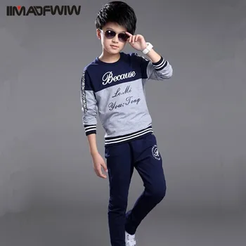 

Boy Children's Clothes Clothing Set Sport Suits Long Sleeve O-neck Words Printed Autumn & Spring Twinset Set Male 120-160