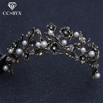 CC tiaras and crowns hairband vintage hyperbole crystal beads pearl flower wedding hair accessories for bride jewelry gift HG065
CC tiaras and crowns hairband vintage hyperbole crystal beads pearl flower wedding hair accessories for bride jewelry gift HG065