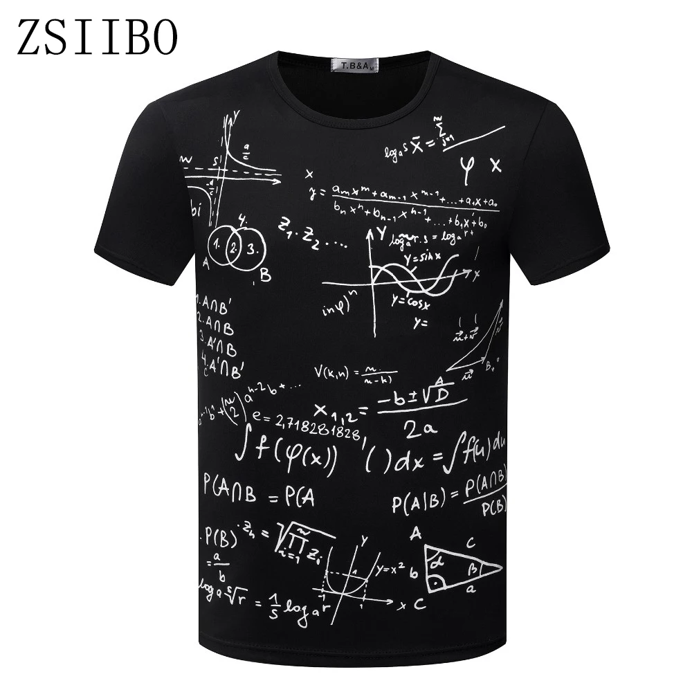 Мужская футболка ZSIIBO TX87 с принтом круглым вырезом и коротким рукавом | одежда