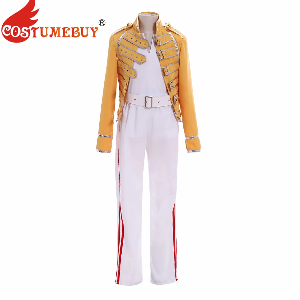 CostumeBuy Queen Lead Vocals Freddie Mercury Wembley On Stage Cosplay Yellow Jacket White Pant Costume Suit Full Set Custom Made
CostumeBuy Queen Lead Vocals Freddie Mercury Wembley On Stage Cosplay Yellow Jacket White Pant Costume Suit Full Set Custom Made