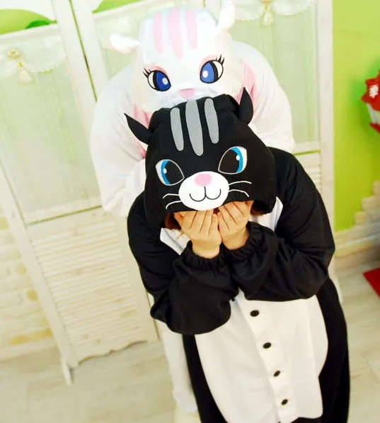 Fashion Lovely Black/White Cat Cosplay Pajamas All In One Party Adult Couple Unisex Onesie with Ears Hooded Jumpsuit S-XL
Fashion Lovely Black/White Cat Cosplay Pajamas All In One Party Adult Couple Unisex Onesie with Ears Hooded Jumpsuit S-XL