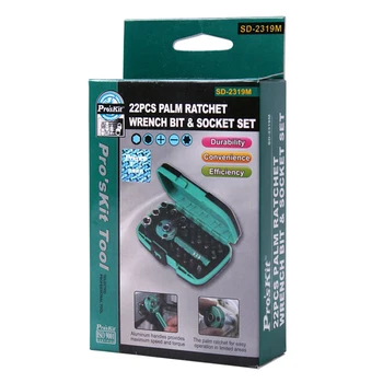 SD-2319M Multi-functional Multi Tool Palm Ratchet Wrench Bit 1/4" Driver Socket Set Electric Screwdriver Kit Repair Power Tools
SD-2319M Multi-functional Multi Tool Palm Ratchet Wrench Bit 1/4" Driver Socket Set Electric Screwdriver Kit Repair Power Tools