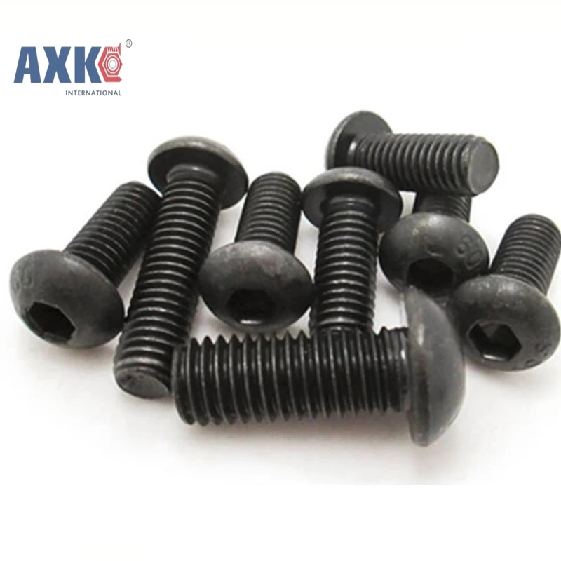 50Pcs M2.5 M3 M4 ISO7380 Alloy Steel 10.9 Level Black Hexagon Socket Button Head Screw Cup Mushroom Cap Screws AXK041
50Pcs M2.5 M3 M4 ISO7380 Alloy Steel 10.9 Level Black Hexagon Socket Button Head Screw Cup Mushroom Cap Screws AXK041